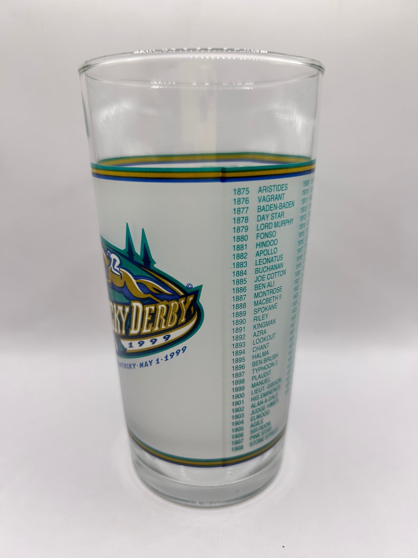 1999 Kentucky Derby Glass - White Rose