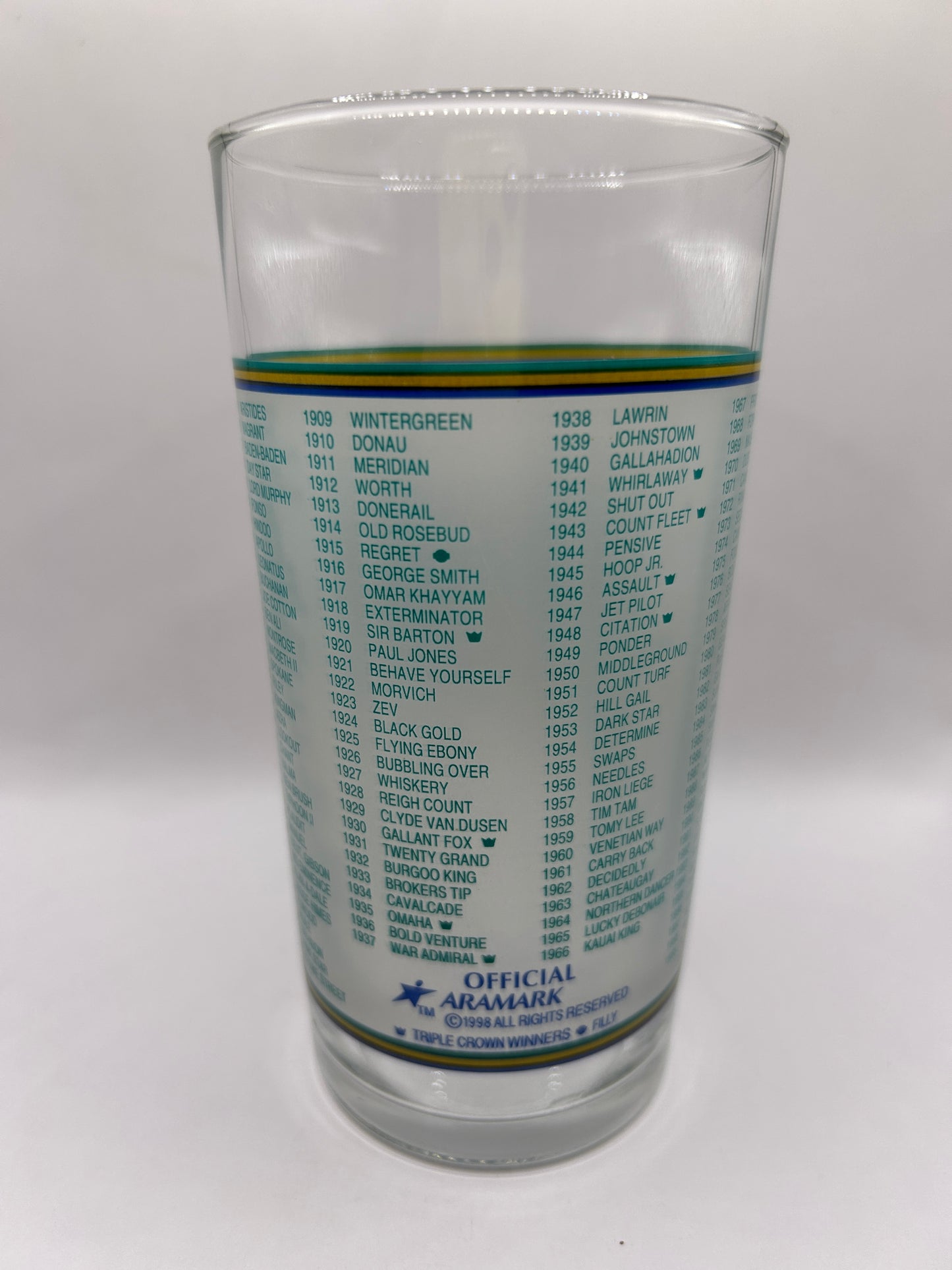 1999 Kentucky Derby Glass - White Rose