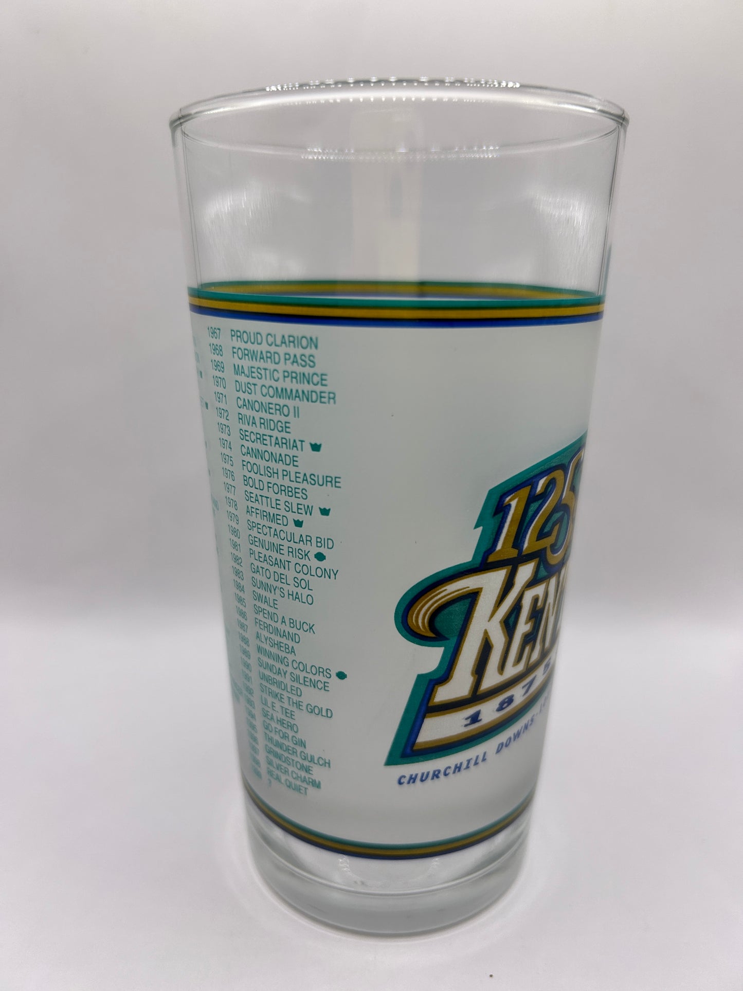 1999 Kentucky Derby Glass - White Rose