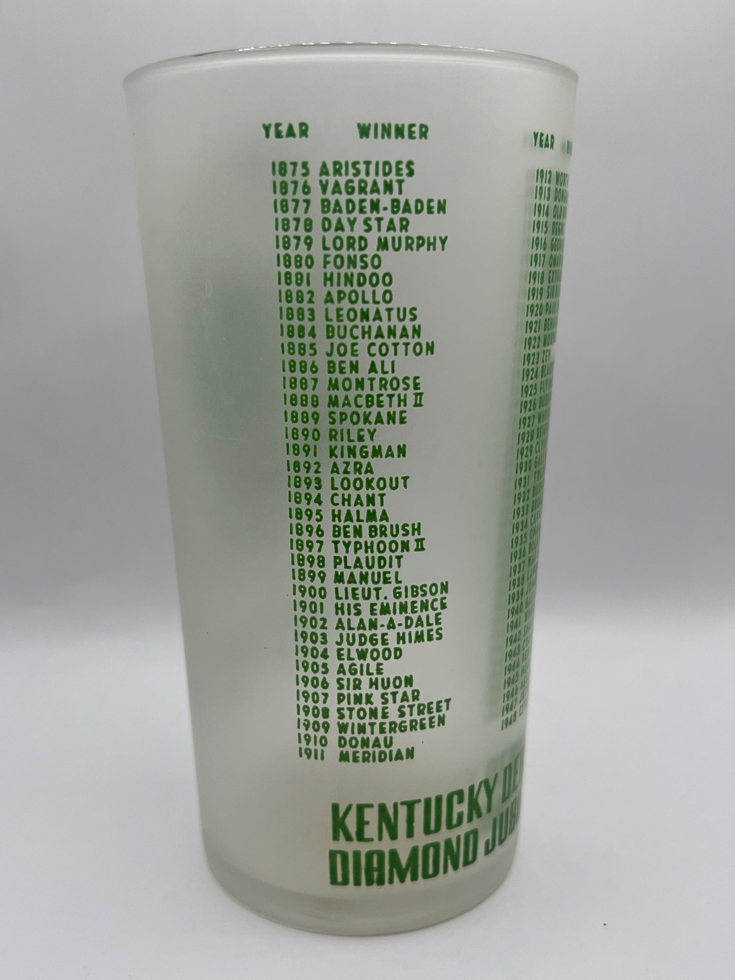 1949 Kentucky Derby Glass