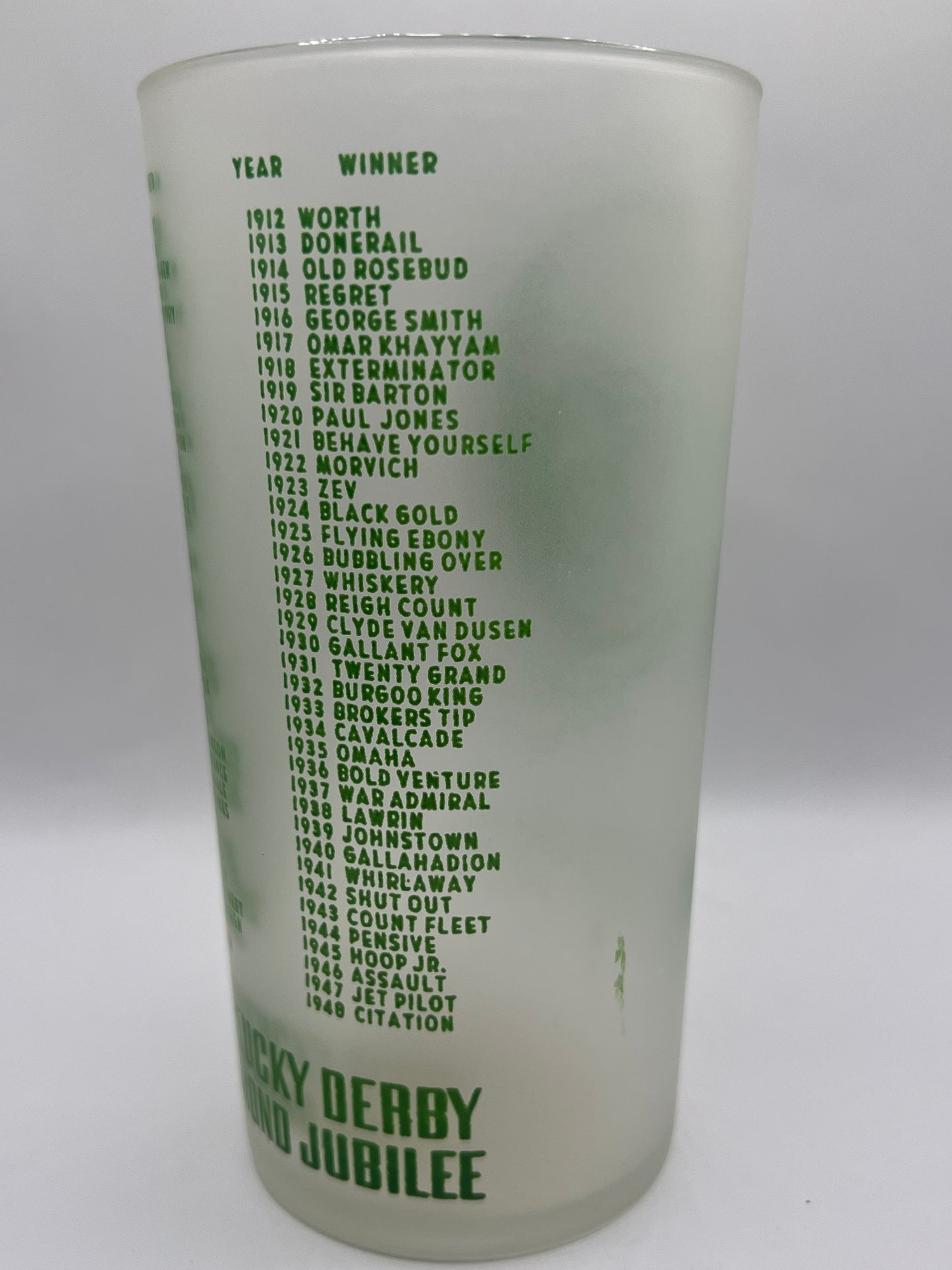 1949 Kentucky Derby Glass