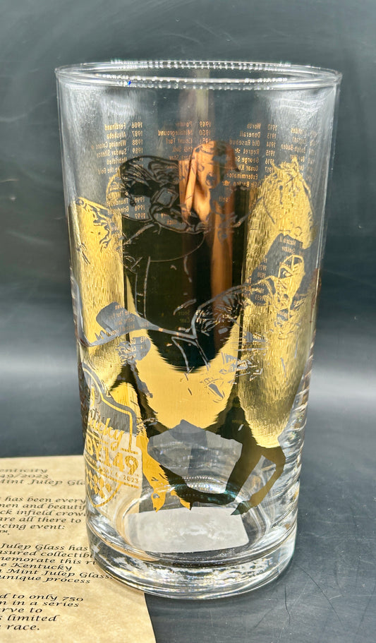 2023 Kentucky Derby Gold Glass