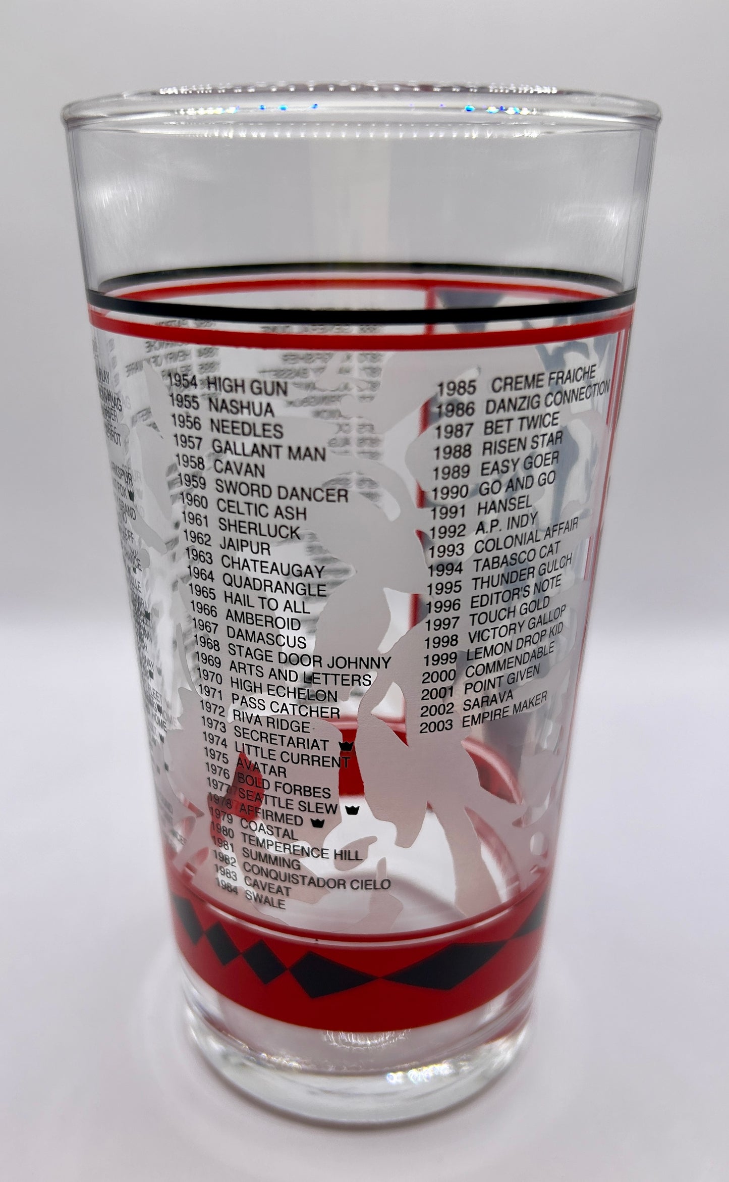 2004 Belmont Stakes Glass