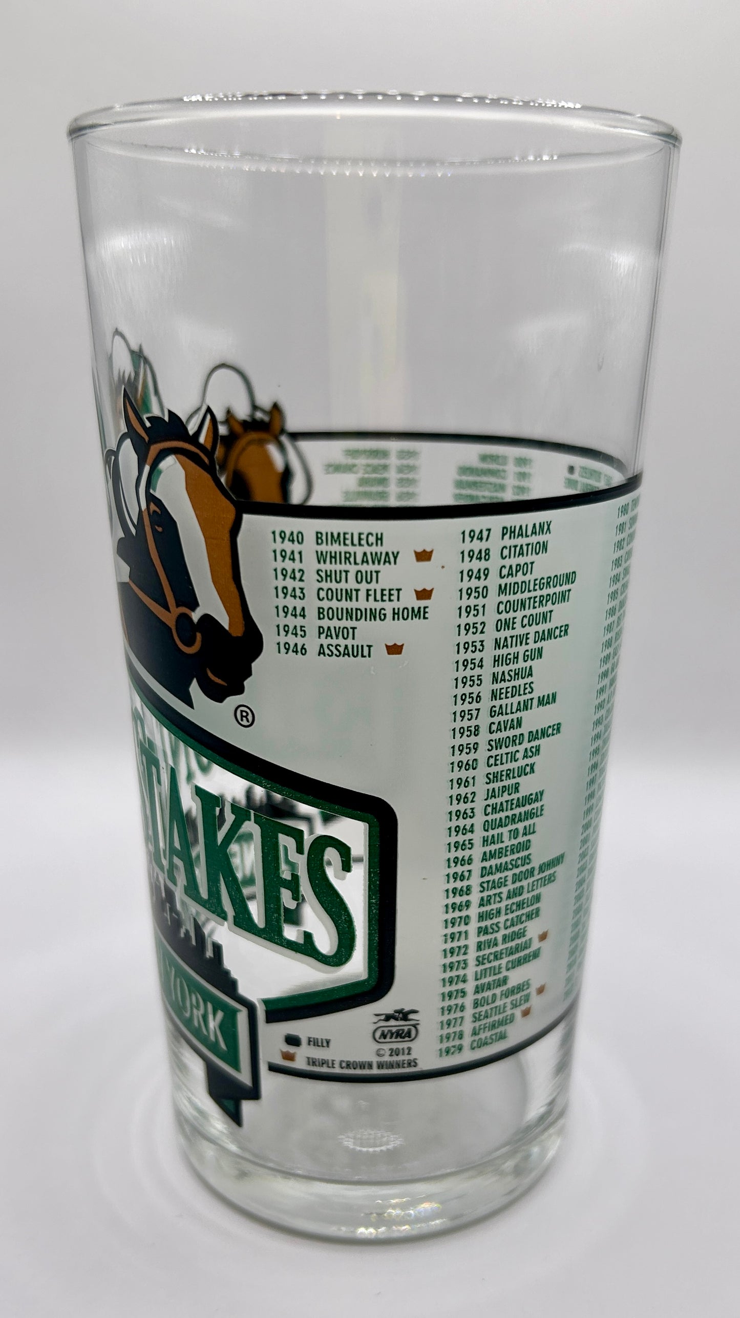 2012 Belmont Stakes Glass