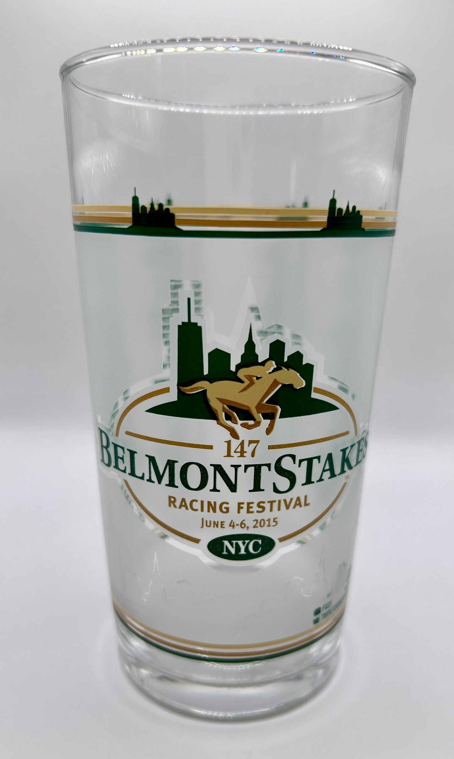 2015 Belmont Stakes Glass