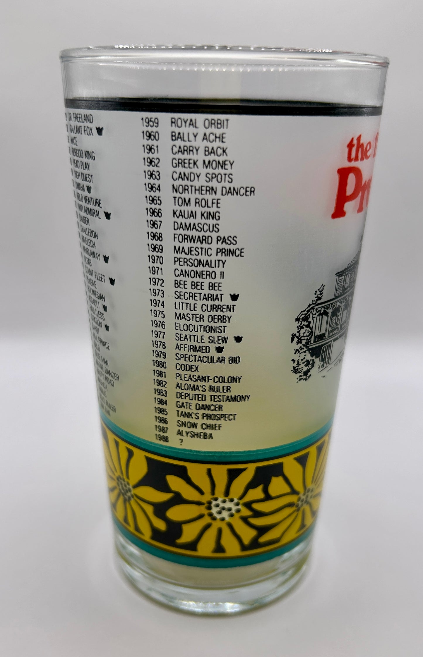 1988 Preakness Stakes Glass