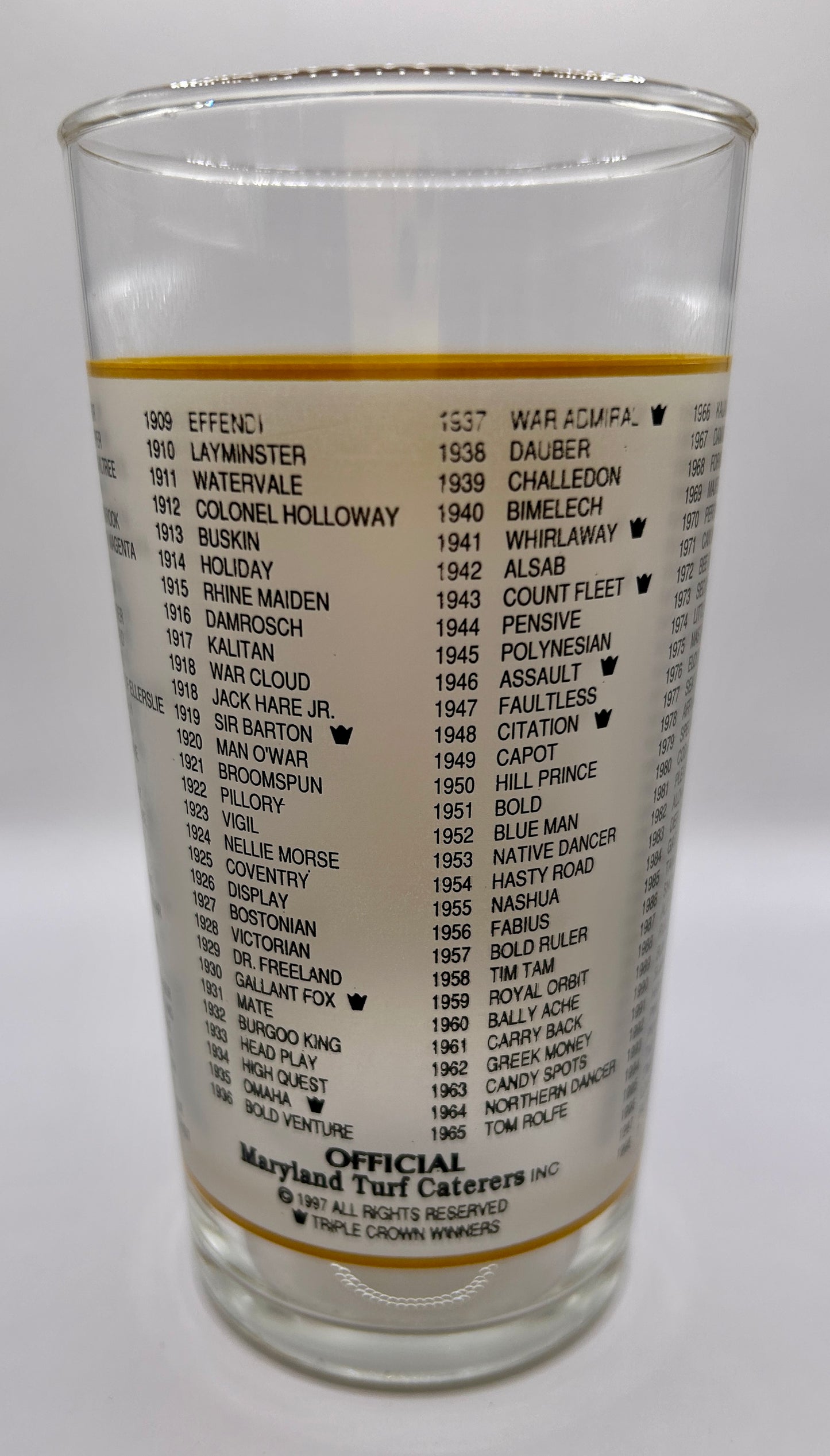 1998 Preakness Stakes Glass