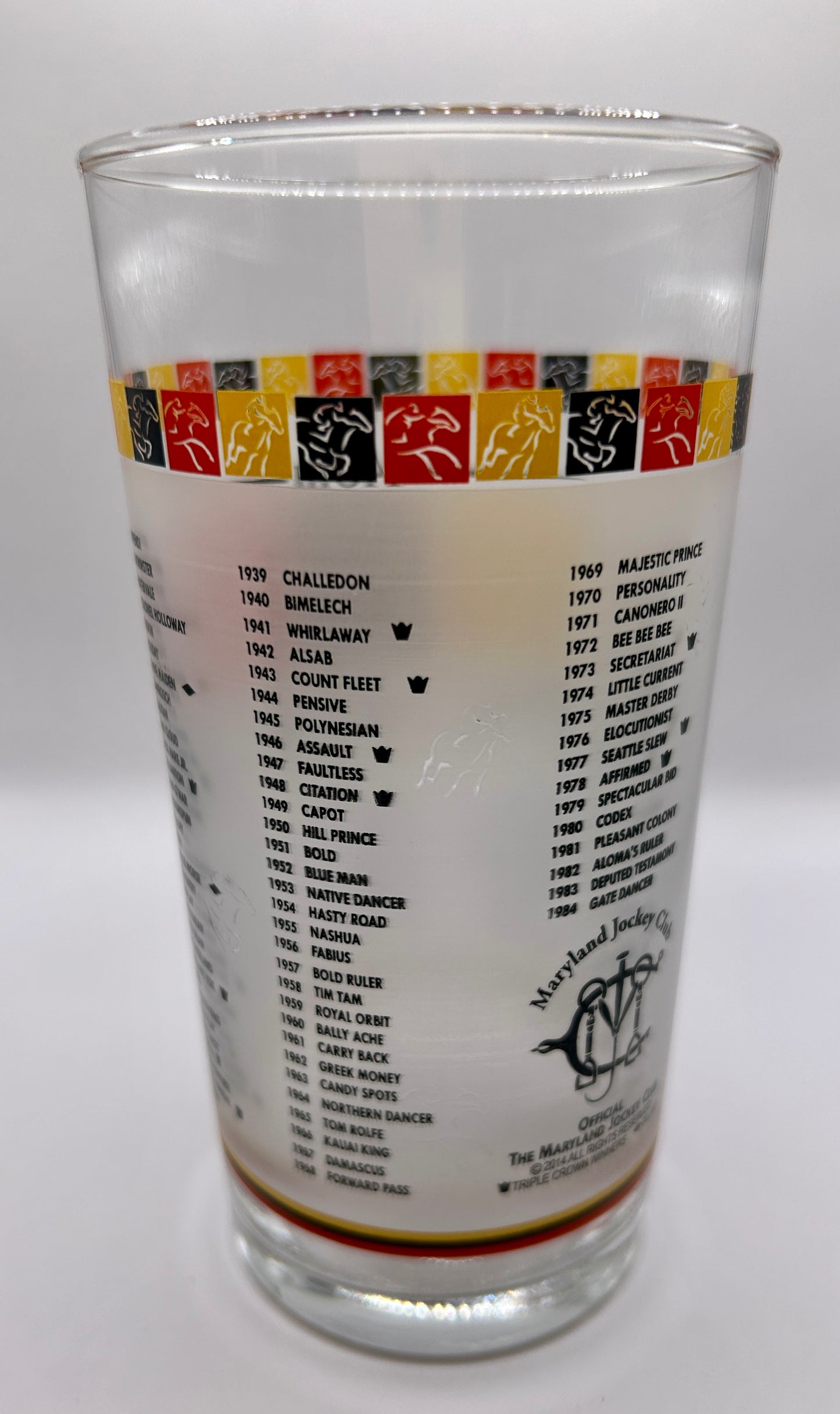 2015 Preakness Stakes Glass