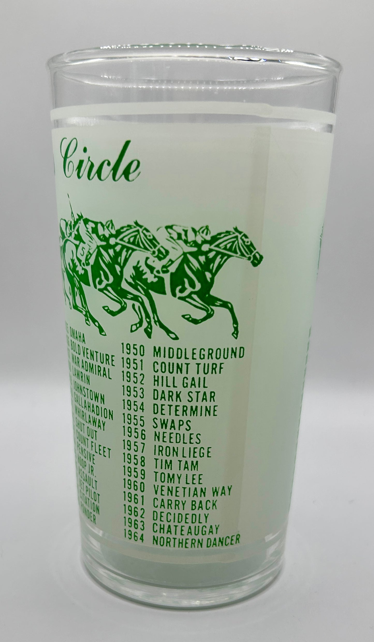 1965 Unofficial Kentucky Derby BAR Glass