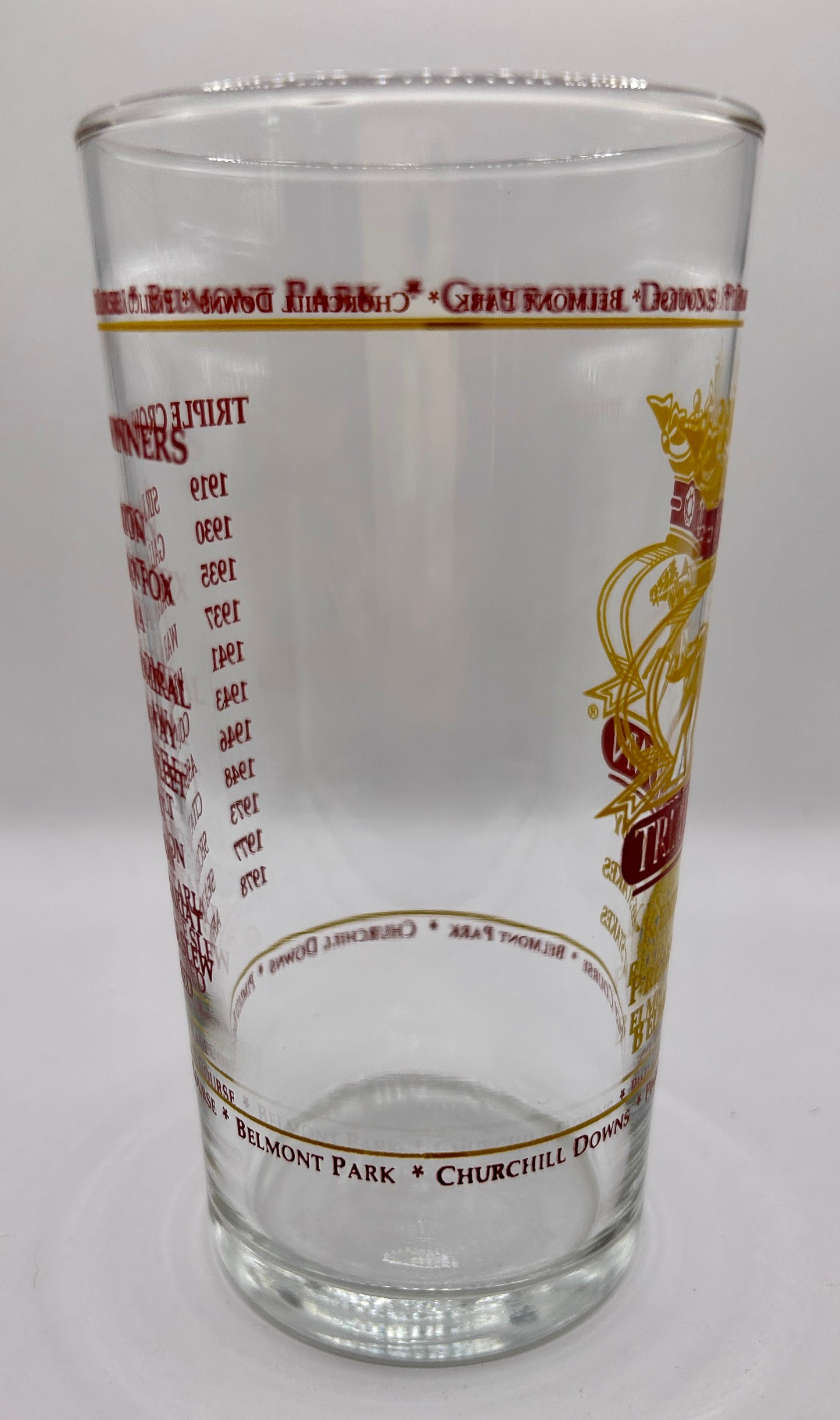 Unofficial Triple Crown Winner BAR Glass