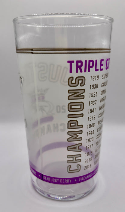 2018 Unofficial Triple Crown Winner BAR Glass