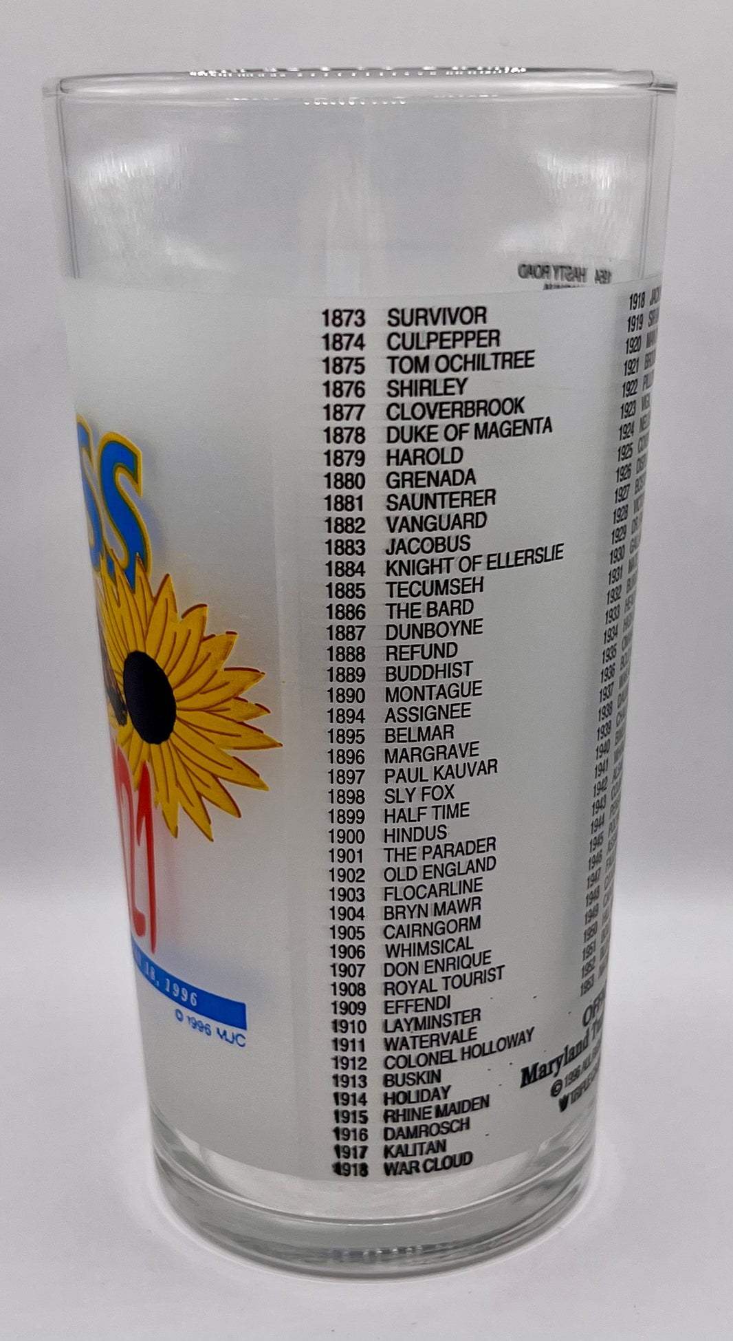 Preakness Stakes Glasses Derby Glass Warehouse, LLC