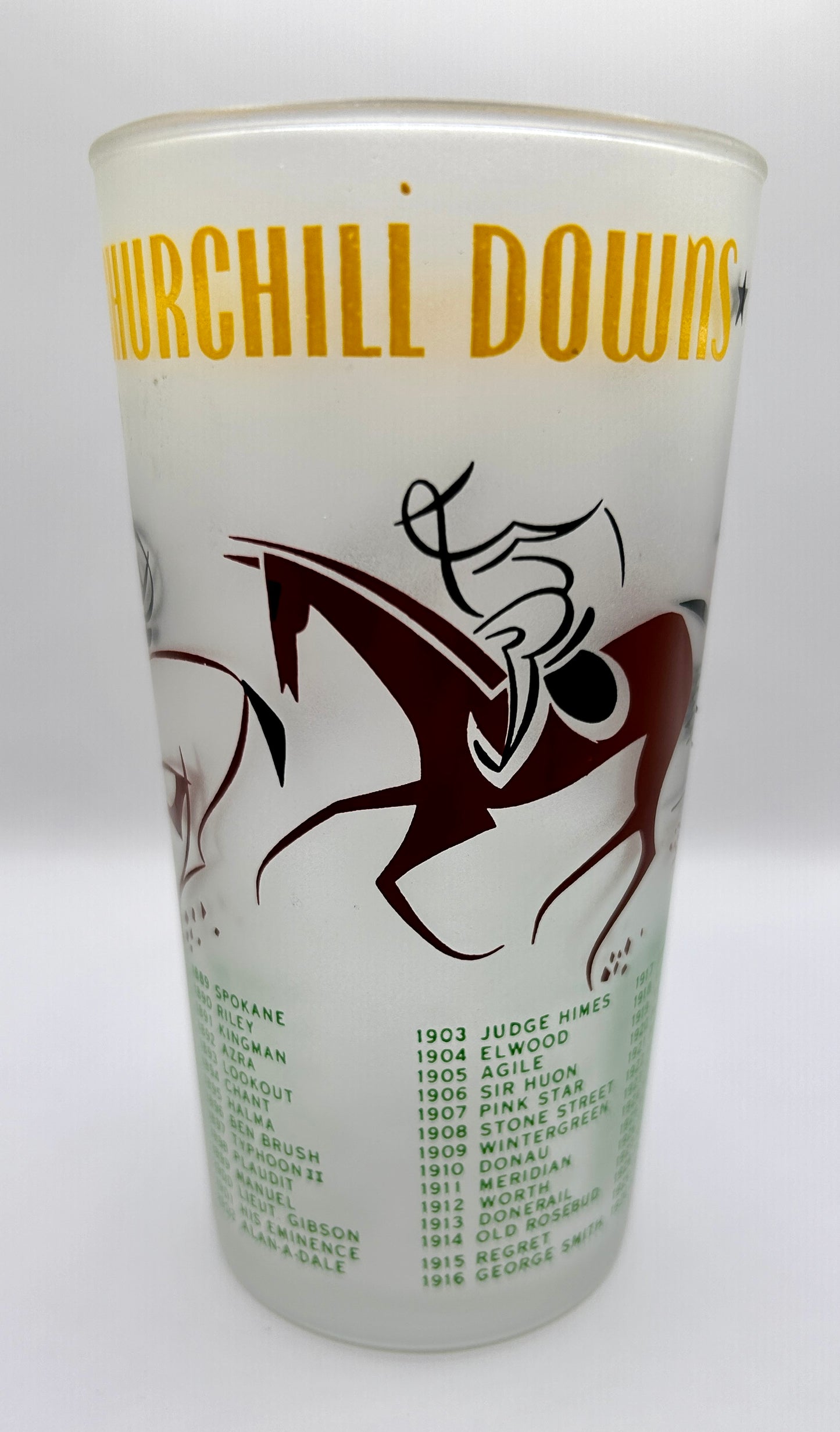 1956 Kentucky Derby Glass: 2 Stars, 3 Tails