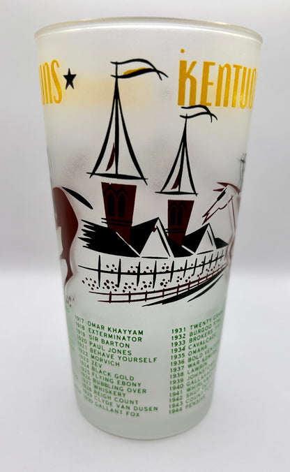 1956 Kentucky Derby Glass: 2 Stars, 3 Tails