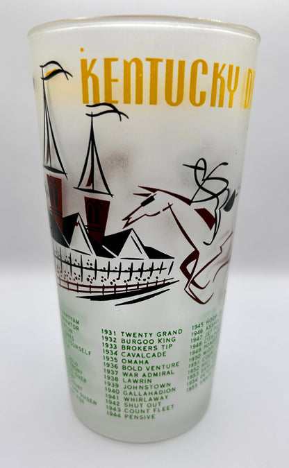 1956 Kentucky Derby Glass: 2 Stars, 3 Tails