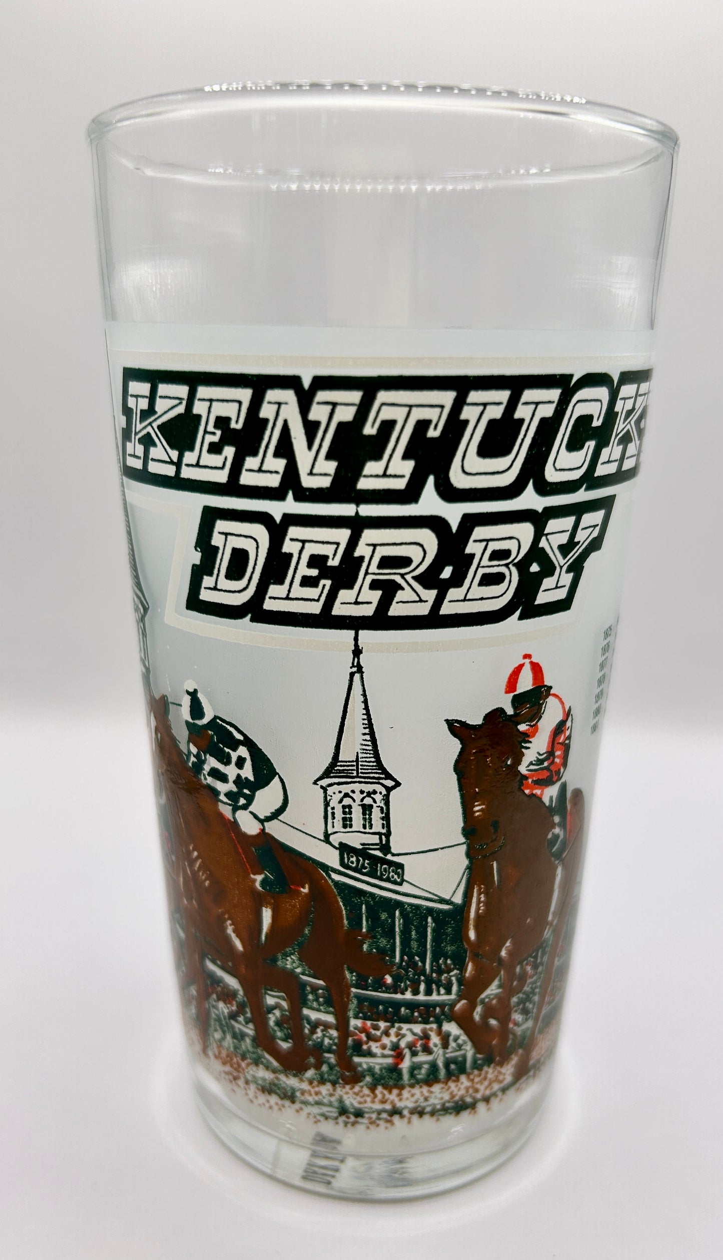 1980 Kentucky Derby Glass - Dark Brown