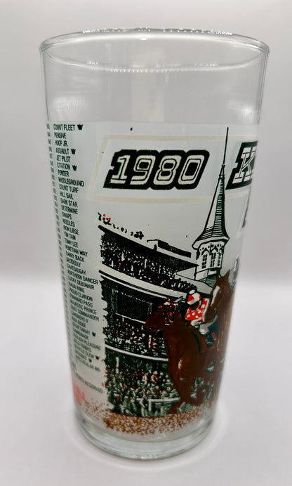 1980 Kentucky Derby Glass - Dark Brown