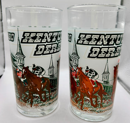 1980 Kentucky Derby Glass - Dark Brown