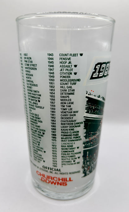 1980 Kentucky Derby Glass - Green Screen