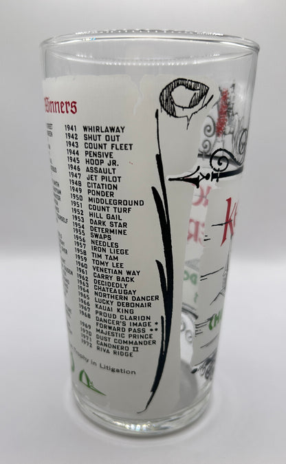 1973 Kentucky Derby Glass - White Background