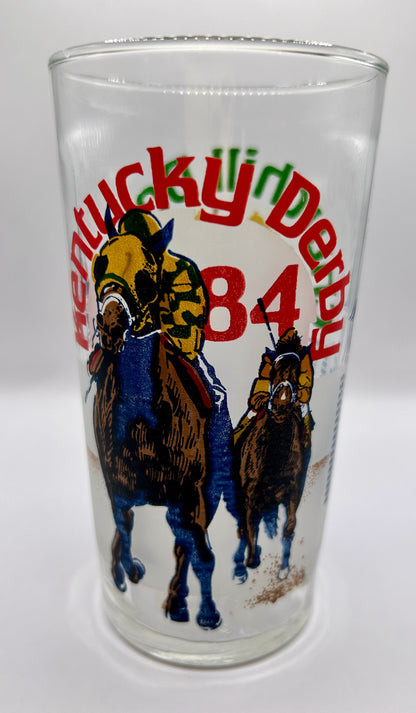 1984 Kentucky Derby Glass, Red Dot Missing