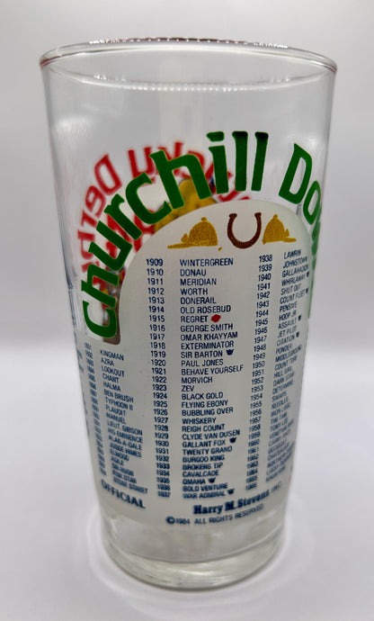 1984 Kentucky Derby Glass, Red Dot Missing