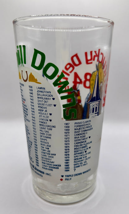 1984 Kentucky Derby Glass, Red Dot Missing