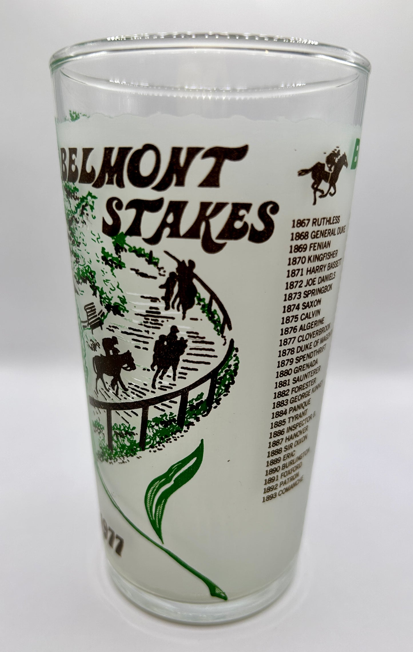 1977 Belmont Stakes Glass