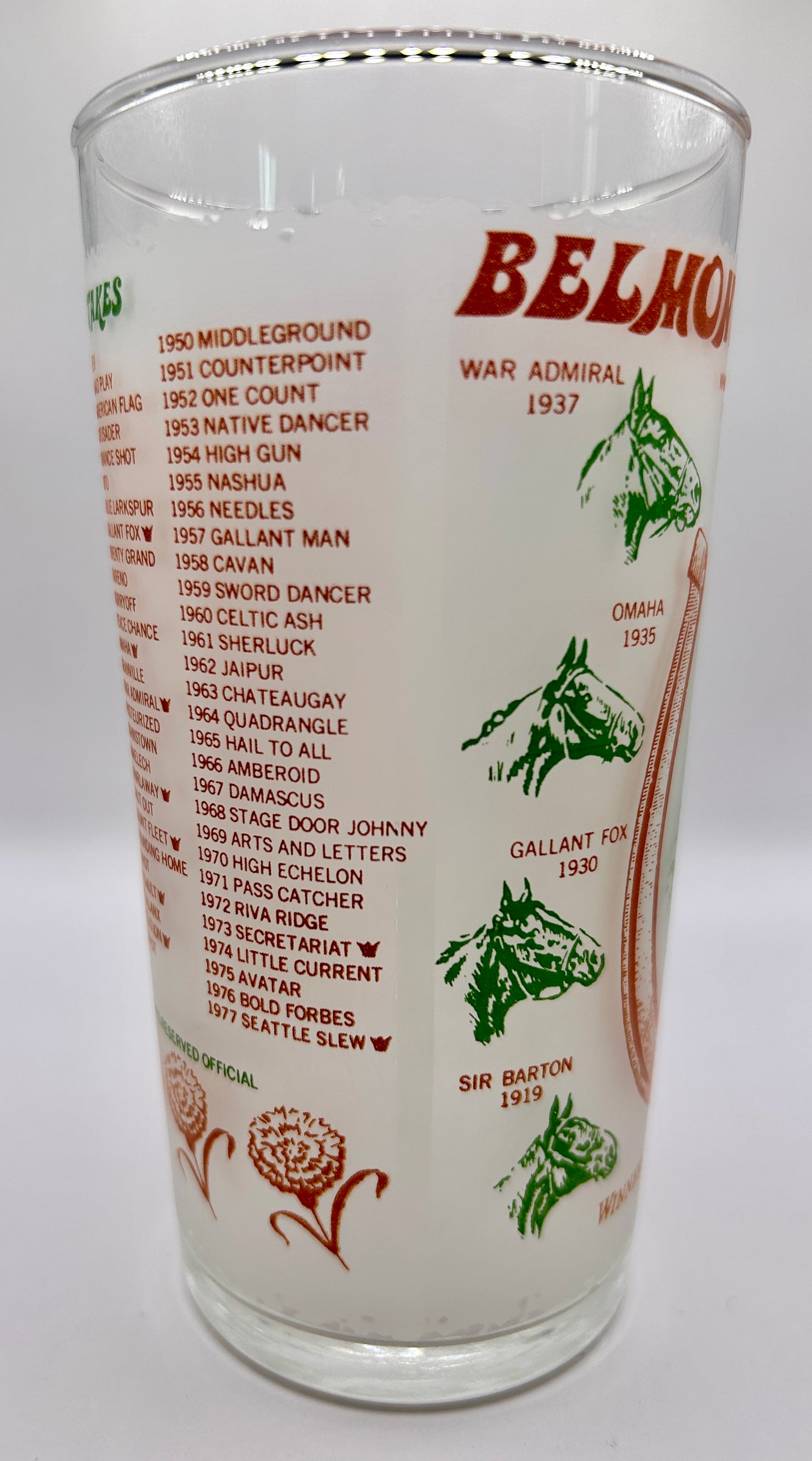 1978 Belmont Stakes Glass