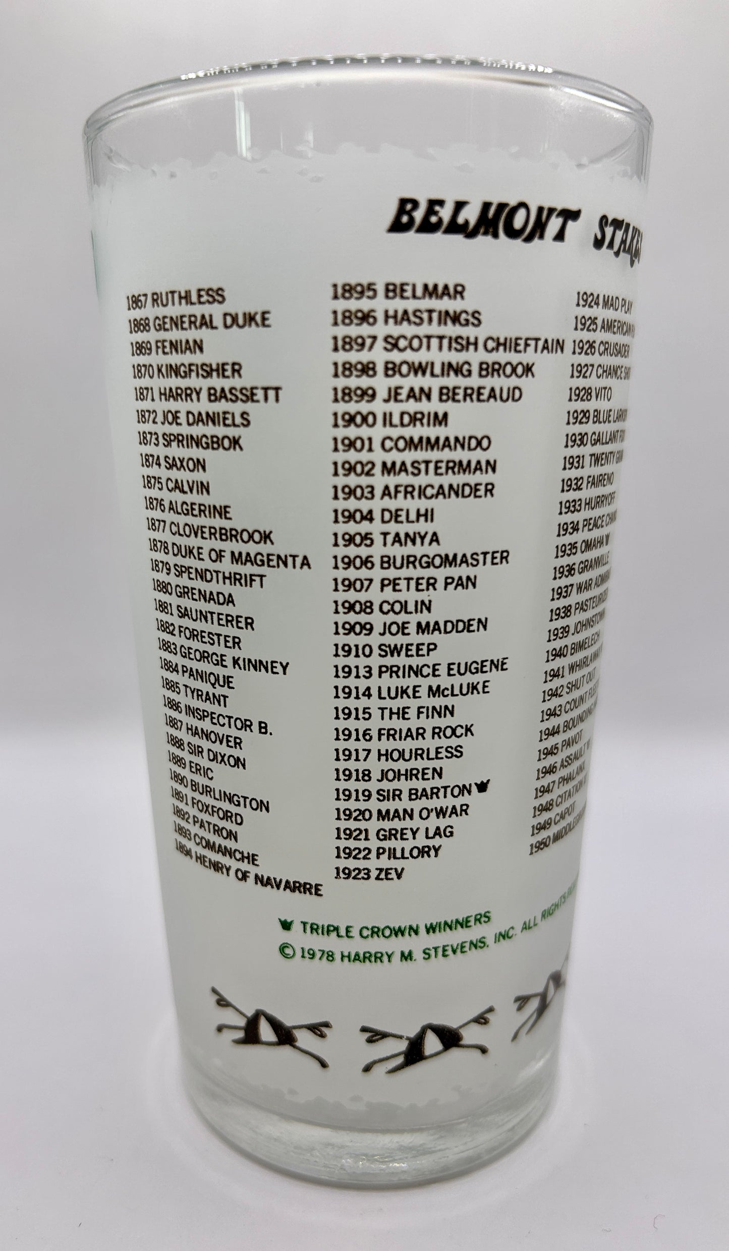 1979 Belmont Stakes Glass