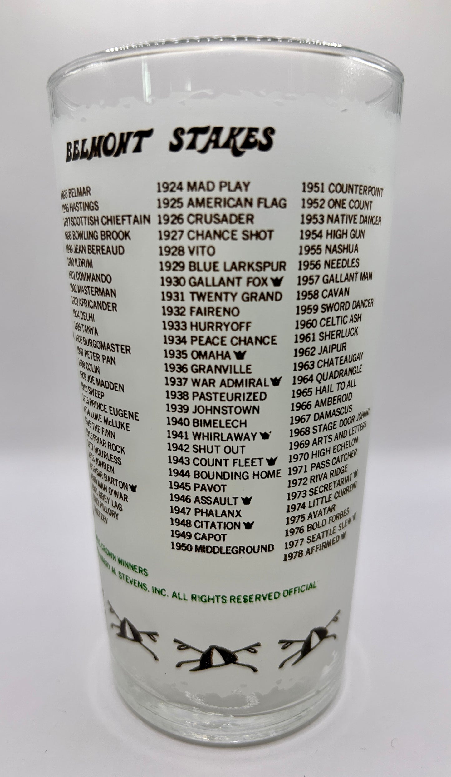 1979 Belmont Stakes Glass