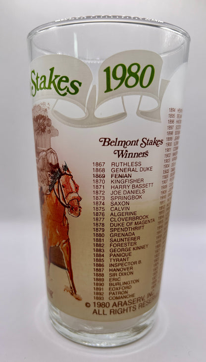 1980 Belmont Stakes Glass