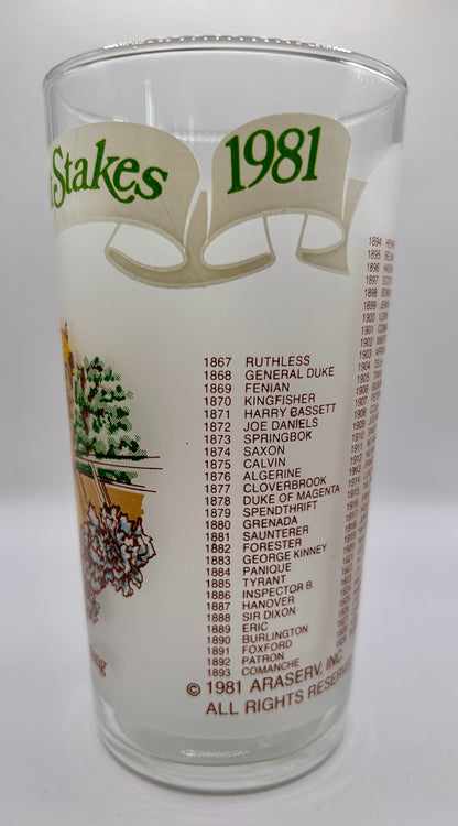 1981 Belmont Stakes Glass