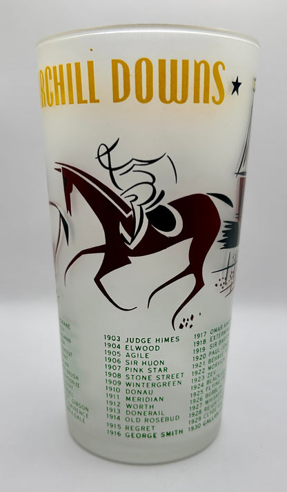 1956 Kentucky Derby Glass: 1 Stars, 2 Tails