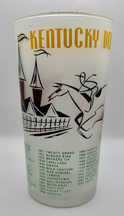 1956 Kentucky Derby Glass: 1 Stars, 2 Tails